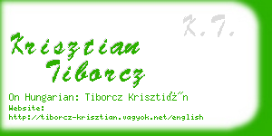 krisztian tiborcz business card